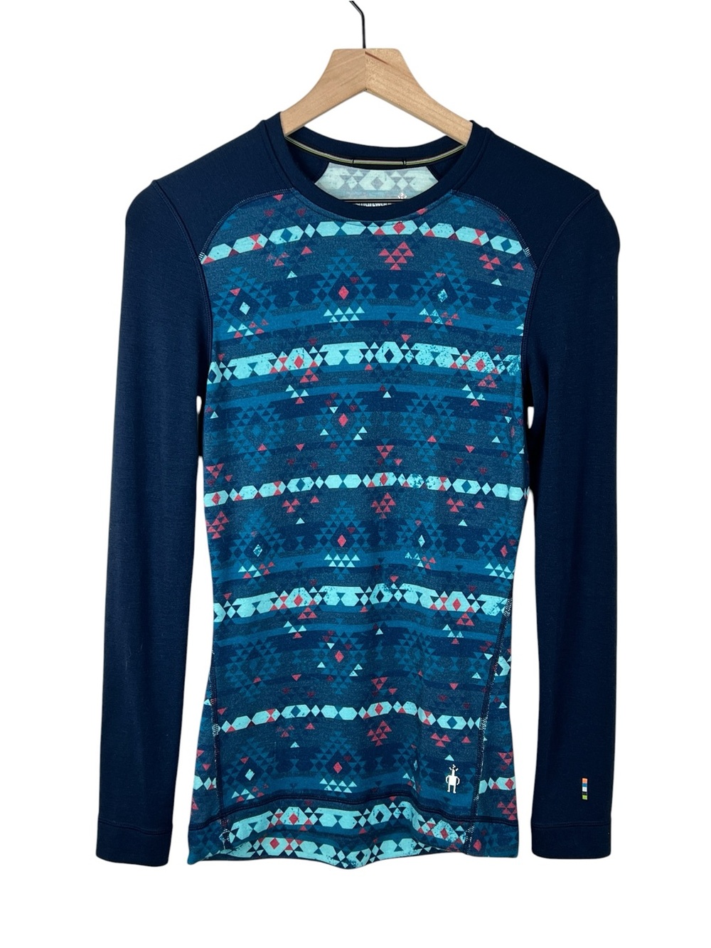 Smartwool Merino 250 Base Layer Blue Geo Print